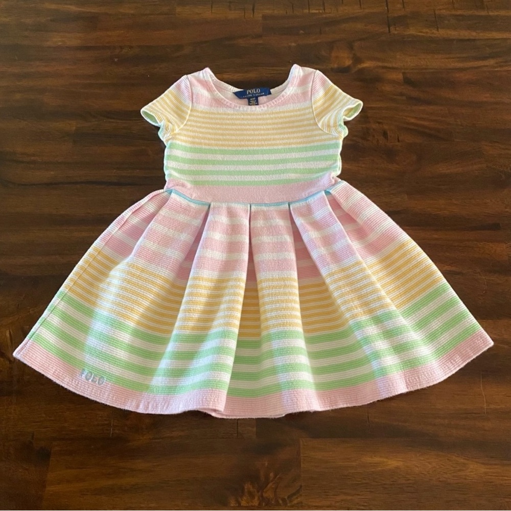 Ralph Lauren Multicolor Striped Kids Dress Sz 4T